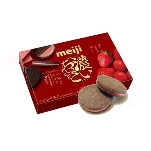 메이지 진한 초코 딸기 샌드
