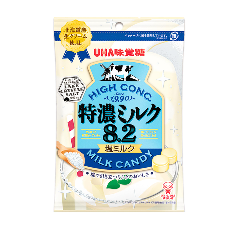 UHA 미각당 특농 밀크 8.2 시오밀크(파랑) /일본 소금밀크 캔디