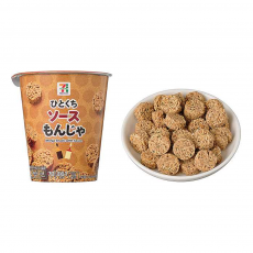 일본 세븐일레븐 세븐프리미엄 한입크기 소스 몬자 야끼맛 스낵