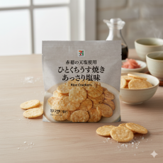 일본 세븐일레븐 한입 우스야키 담백한 소금맛 센베이