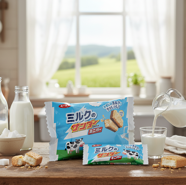 유라쿠제과 블랙썬더 미니 초콜릿바 북해도 밀크맛 / 일본 초코바