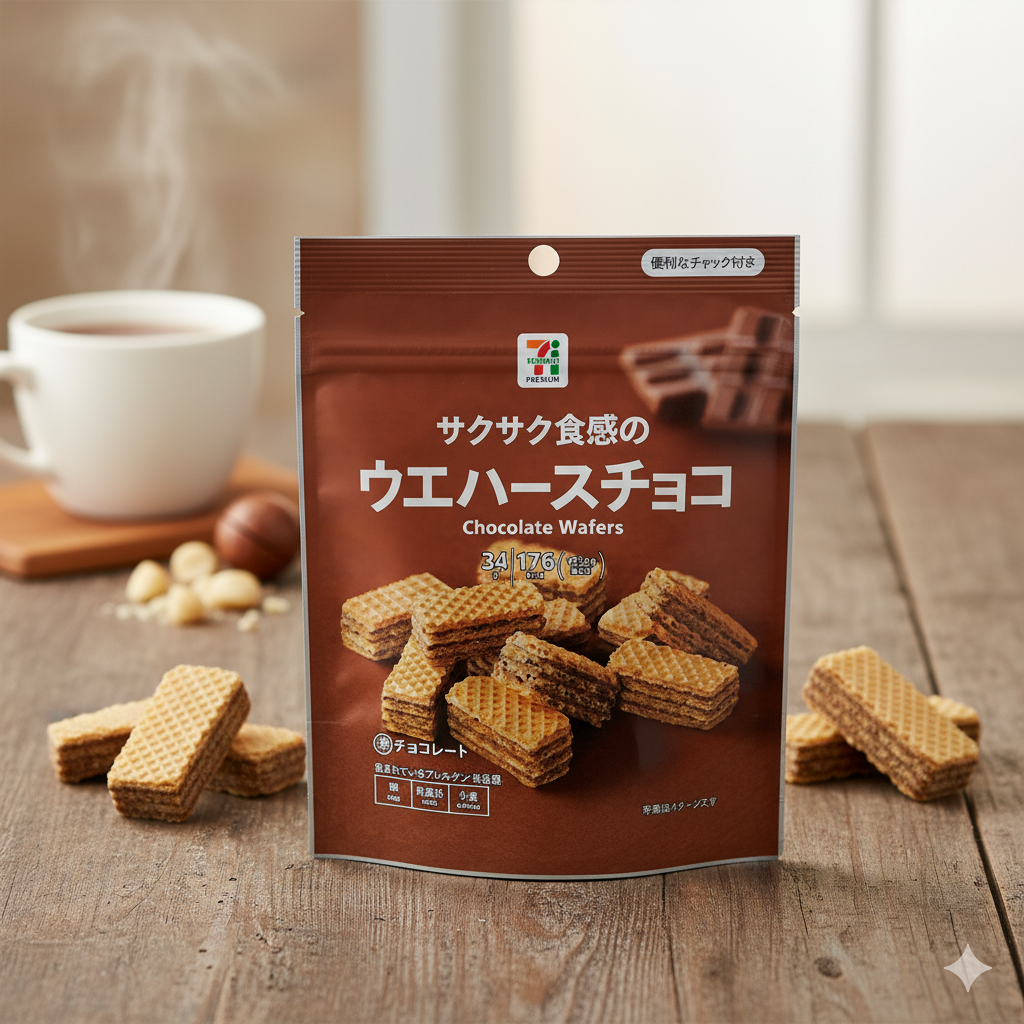 일본 세븐일레븐 과자 프리미엄 웨하스 초코맛