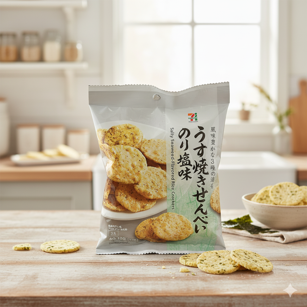 일본 세븐일레븐 한입 우스야키 김소금맛 센베이