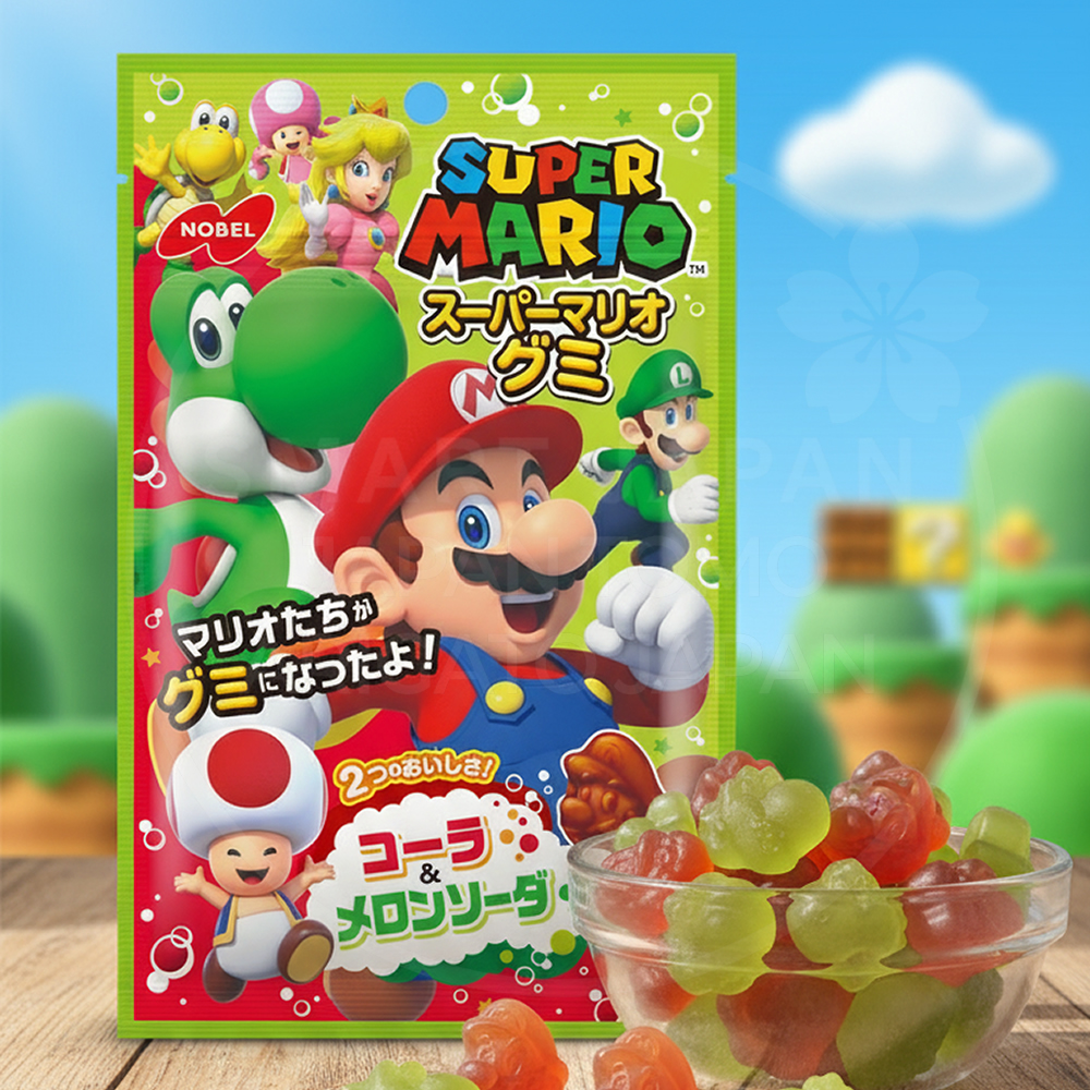 노벨 슈퍼마리오 구미 콜라 메론소다맛 / 일본 젤리