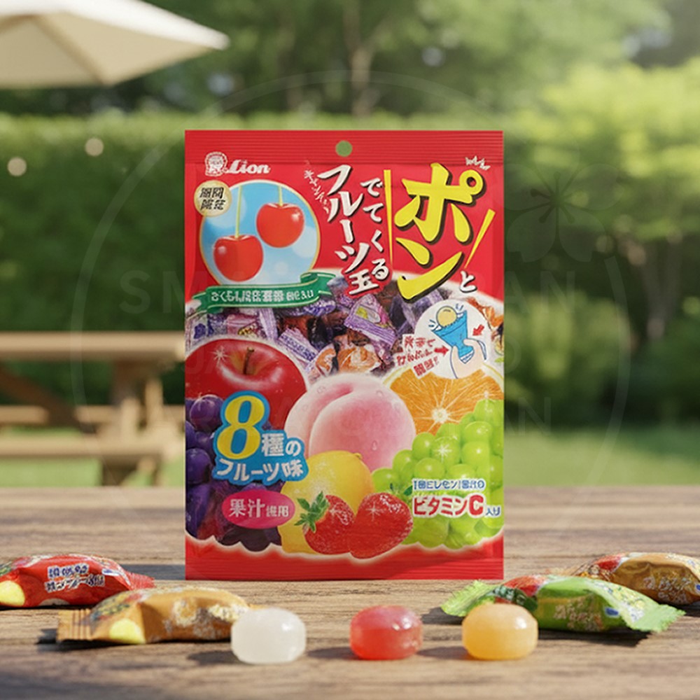 라이온 퐁하고 나오는 과일 구슬 사탕 / 일본 후르츠 타마 캔디