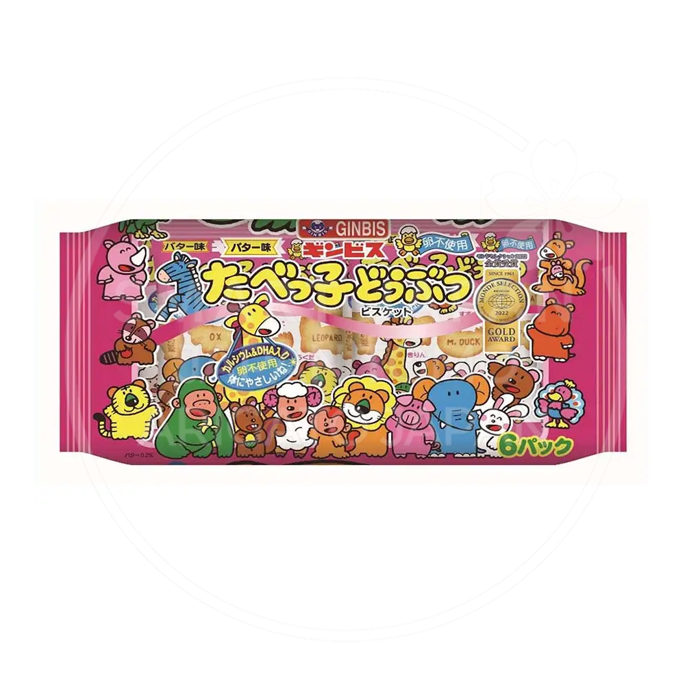긴비스 타베코 동물 버터맛 6팩입 / 일본 비스킷