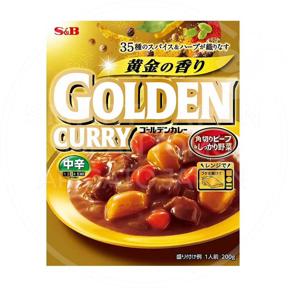 일본 에스비 골든카레 즉석카레 중간매운맛 200g