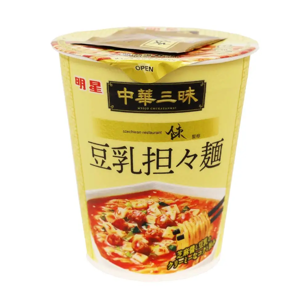 일본 묘조 중화삼매 스츠안레스토랑 친 두유탄탄면 65g /일본 컵라면