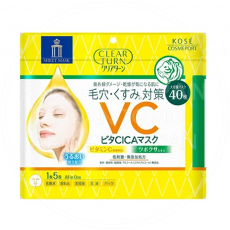 일본 코세 클리어턴 비타CICA 모공 투명케어 마스크팩 40매 노랑 /일본 마스크팩