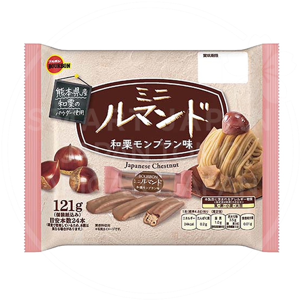일본 브루봉 미니 루만도 와구리 밤 몽블랑맛 과자 121g /일본 과자