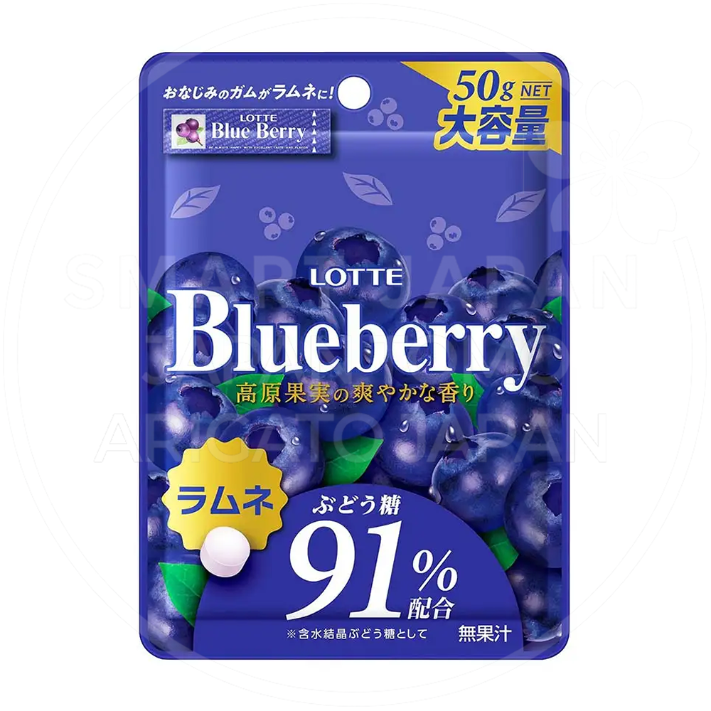 일본 롯데 블루베리 라무네 타블릿 대용량 50g /일본 사탕