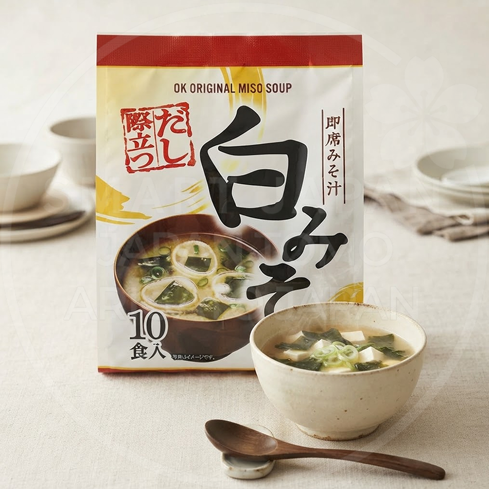 일본 히카리미소 즉석 된장국 다시가 돋보이는 시로미소 10봉입 빨강 165g /일본 즉석된장국