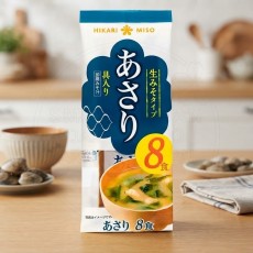 일본 히카리미소 즉석 된장국 생미소 바지락 아사리 8봉입 139g /일본 즉석된장국