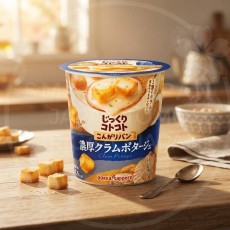 일본 포카삿포로 짓쿠리코토코토 즉석 컵타입 스프 농후 클램차우더포타주 파랑