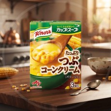 일본 크노르 컵스프 옥수수 알갱이 듬뿍 콘크림맛 3봉입