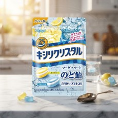 일본 카스가이 키시리크리스탈 소다아소트 목캔디 사탕 63g