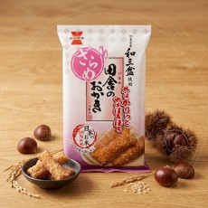 일본 이와츠카 이나카 시골의 오카키 자라메맛(설탕코팅) 8봉입 107g