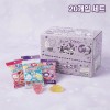일본 후지야 페코 산리오 캐릭터즈 촉촉반짝 스티커 젤리 딸기&파인맛 20개입 세트 380g