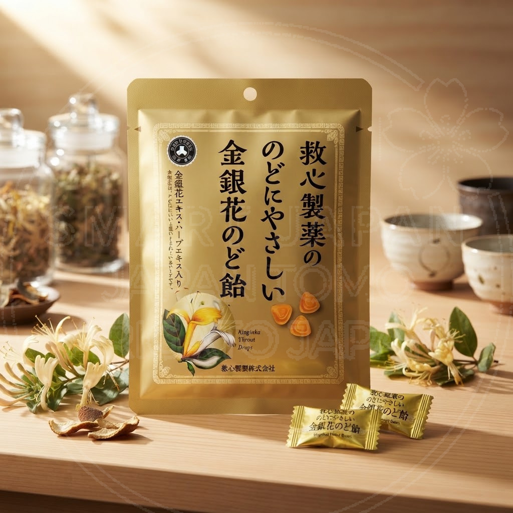 일본 구심제약 목에 좋은 금은화 목캔디 70g