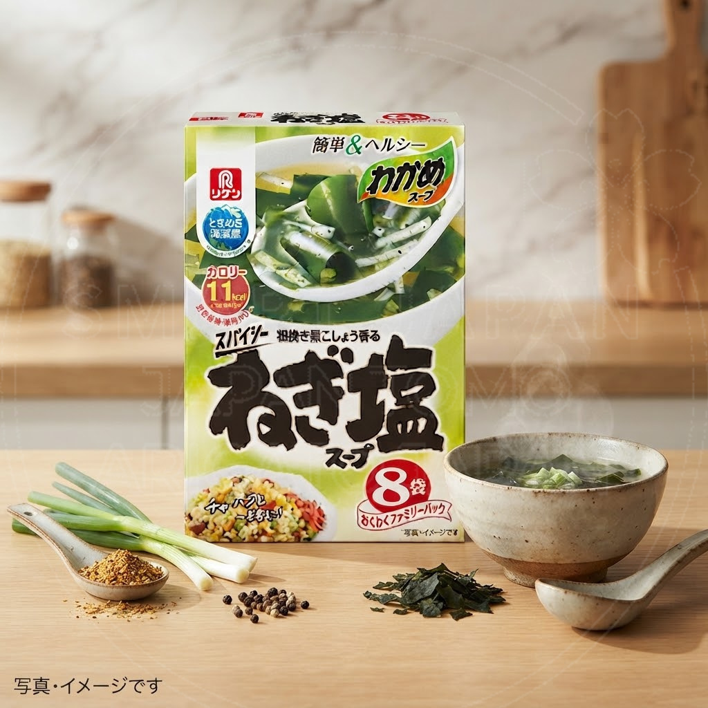일본 리켄 와카메 미역스프 스파이시 파소금맛 8봉입 34g