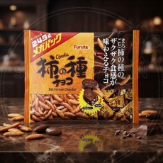 일본 후루타 카키노타네 초코 대용량 메가팩 봉지타입 243g