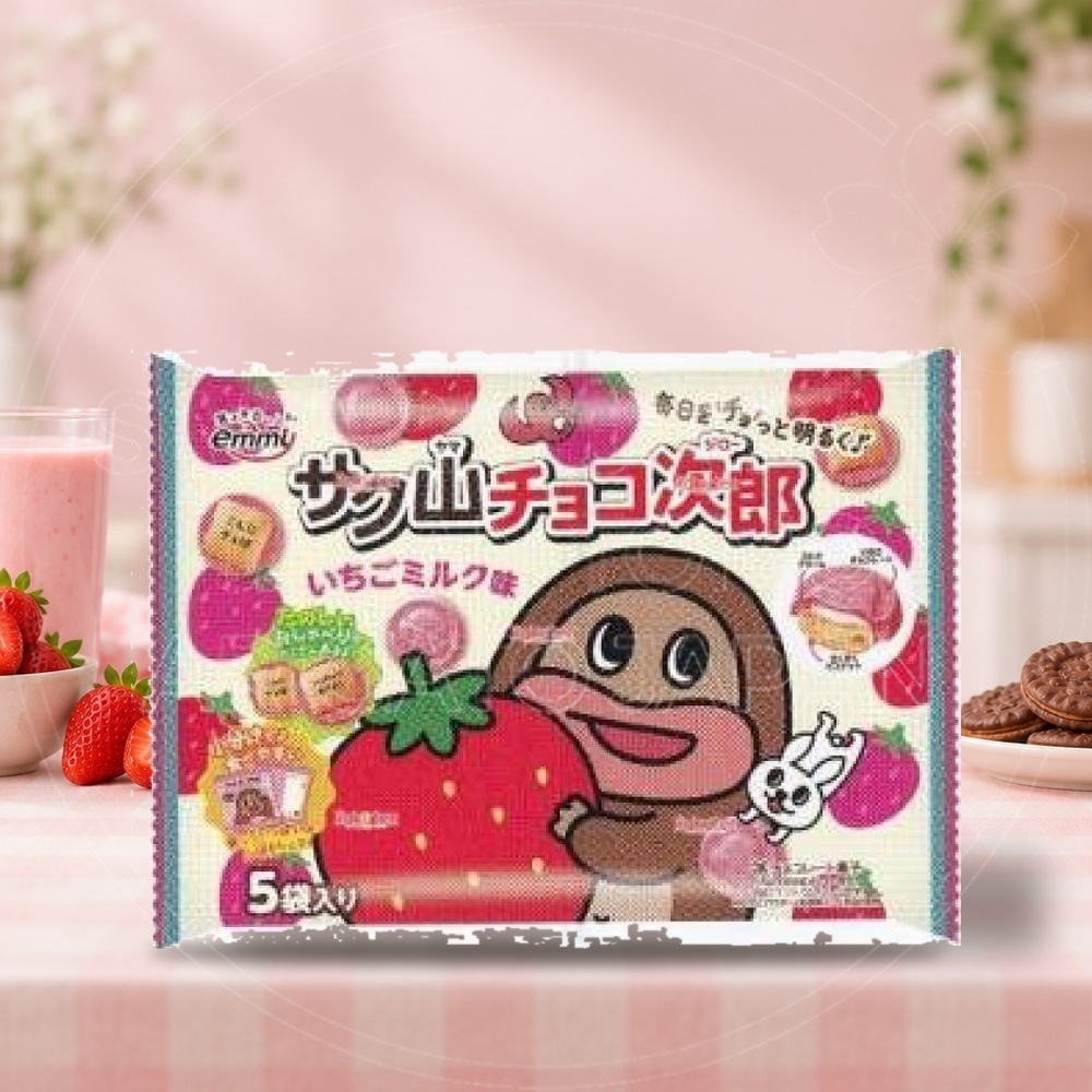 일본 쇼에이 델리시 사쿠야마 초코지로 딸기우유맛 5봉입 80g /일본 과자