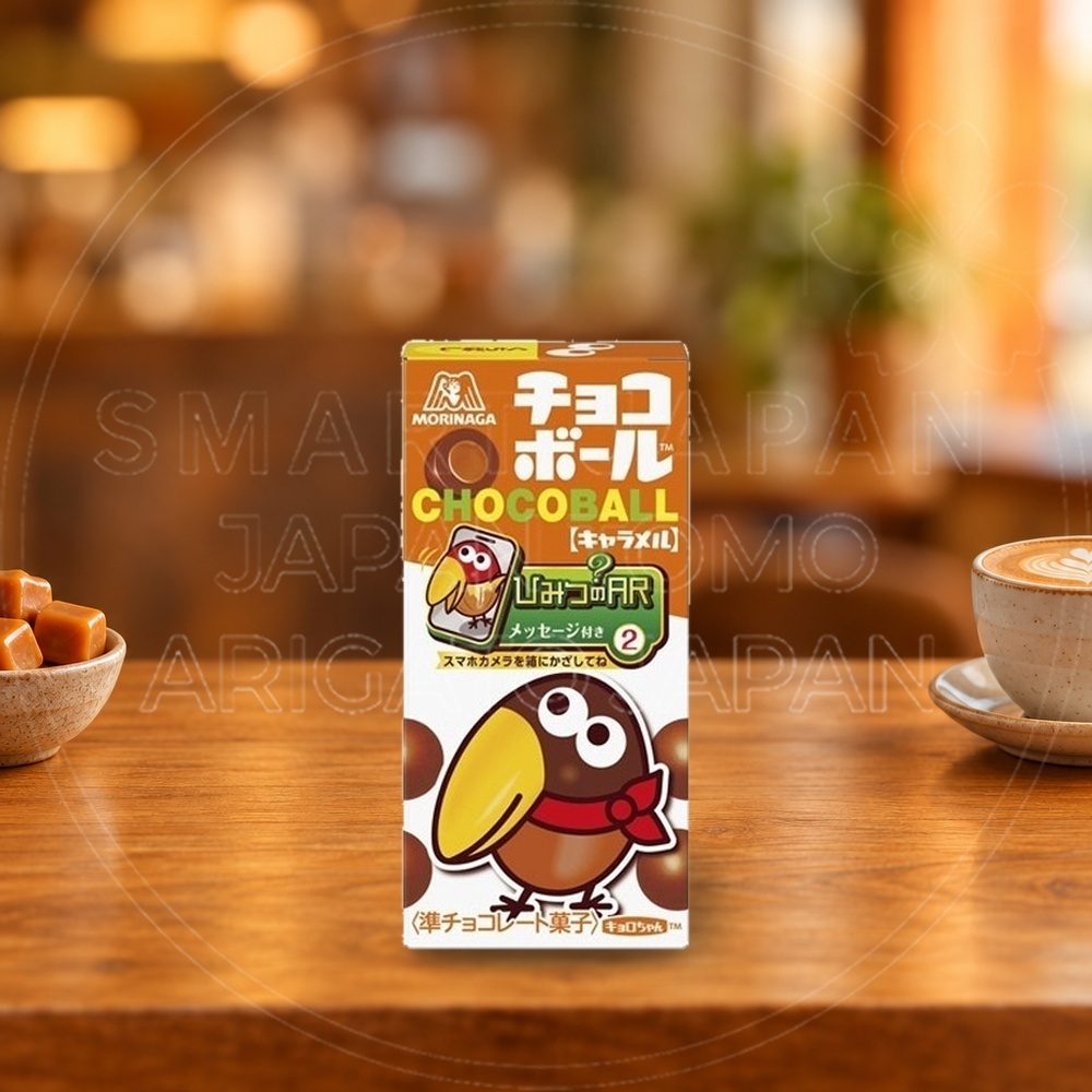 일본 모리나가 초코볼 캬라멜맛 28g 주황 박스 /일본 초콜릿