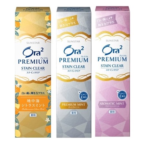 선스타 오라2 (Ora2) 프리미엄 스테인클리어 치약 100g 3종_오라치약