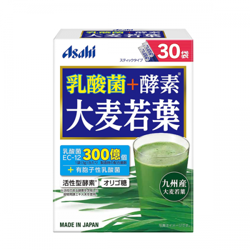 [아사히] 오오무기와카바+효소 30봉입 (아오지루)