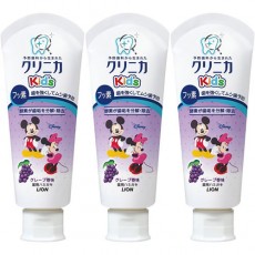 라이온 크리니카 어린이 충치예방 불소치약 60g (포도맛) 3개세트