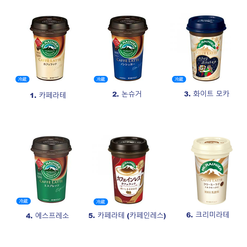 모리나가 마운트 레이니어 라떼 시리즈