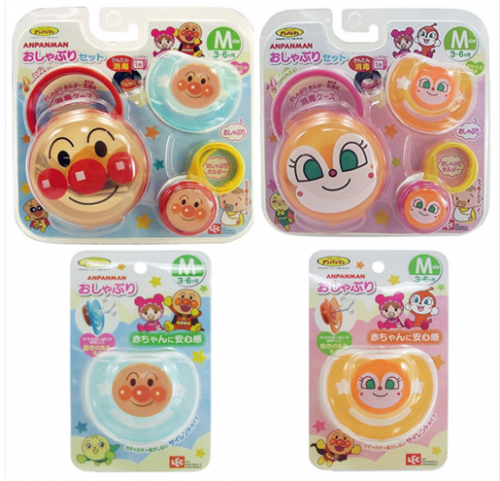 호빵맨 공갈 젖꼭지세트 / 짤랑이 노리개 / 소독케이스포함