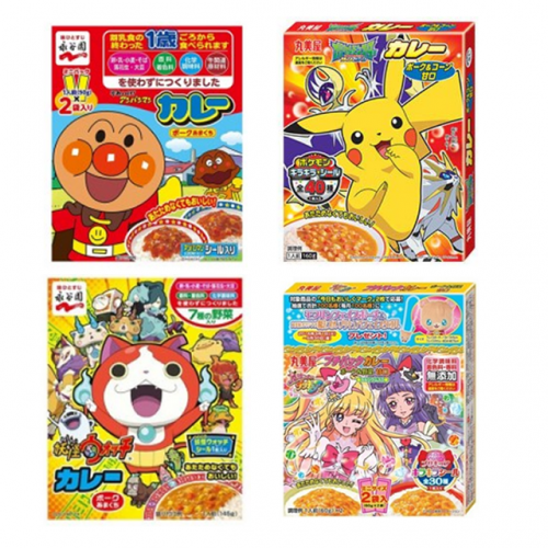 어린이 카레 / 호빵맨 요괴워치 프리큐어 피카츄(포켓몬) 카레 4종