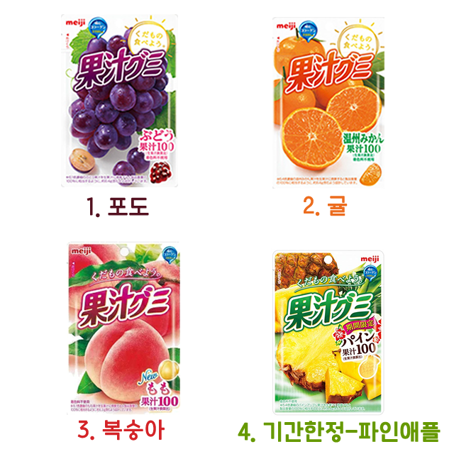 메이지 과즙젤리 5종_과즙구미