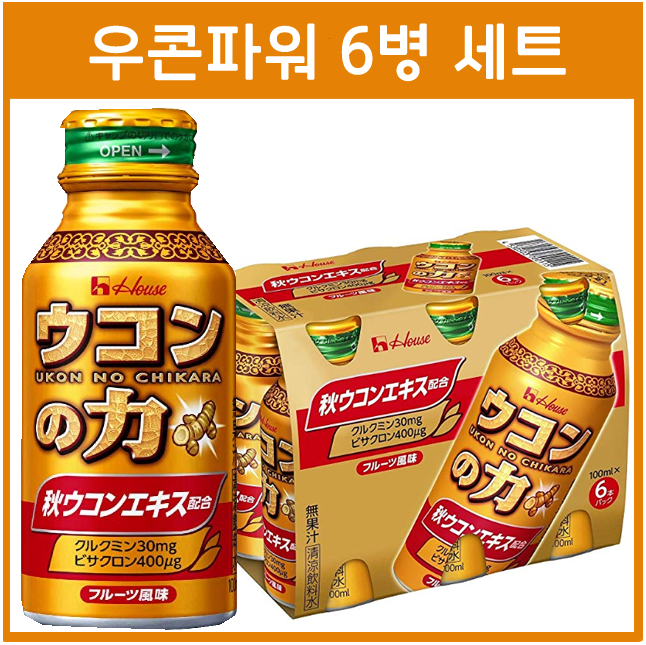 우콘노치카라 우콘파워 6병세트 / 숙취해소음료