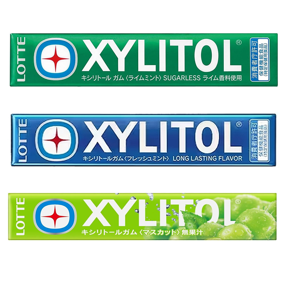 일본 롯데 자일리톨 껌 스틱타입 3종
