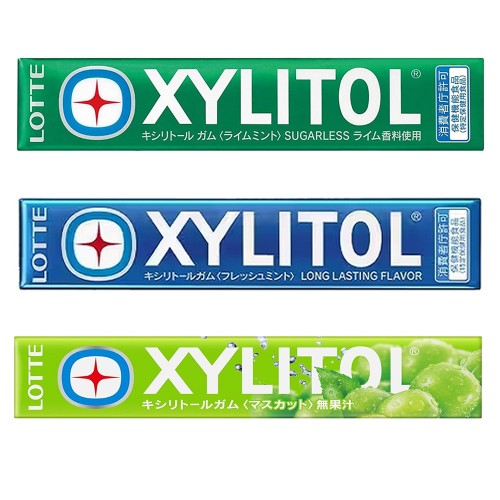 일본 롯데 자일리톨 껌 스틱타입 3종