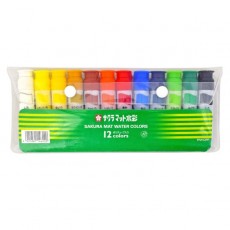 사쿠라 크레파스 수채화물감 12색
