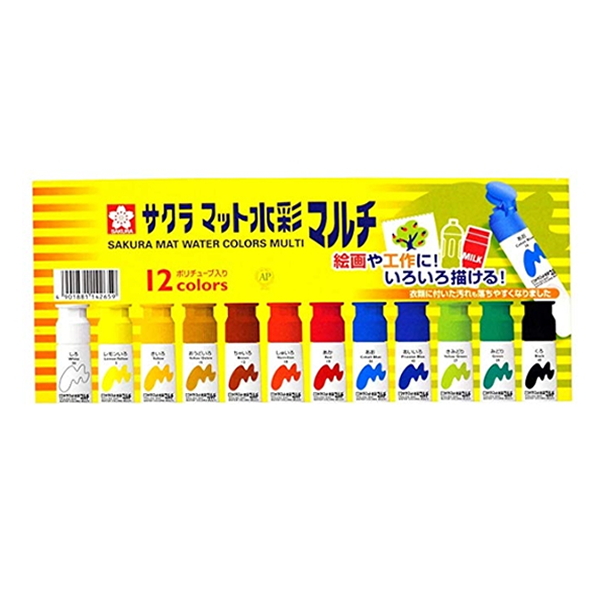 사쿠라 크레파스 멀티 수채화물감 12색